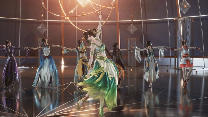 【舞蹈自k】万神纪10人版_古剑系列女子(伪)群像__（动作配布随缘咯）