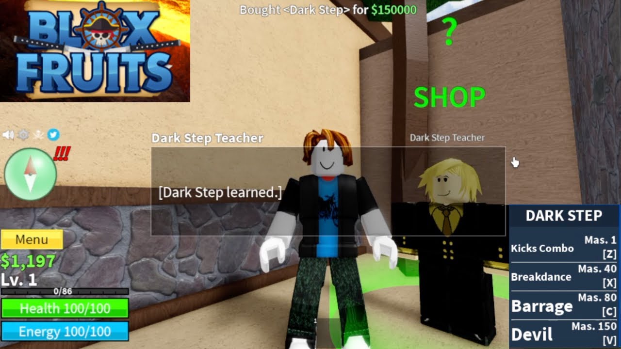 Noob To Max Lvl 1-2300 using SHADOW Fruit in Bloxfruits