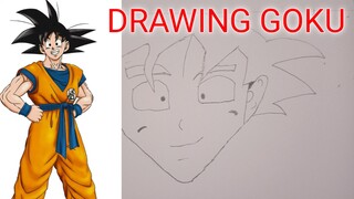 DRAWING GOKU WITH ME