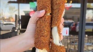 Probably the world's largest mozzarella cheese stick
