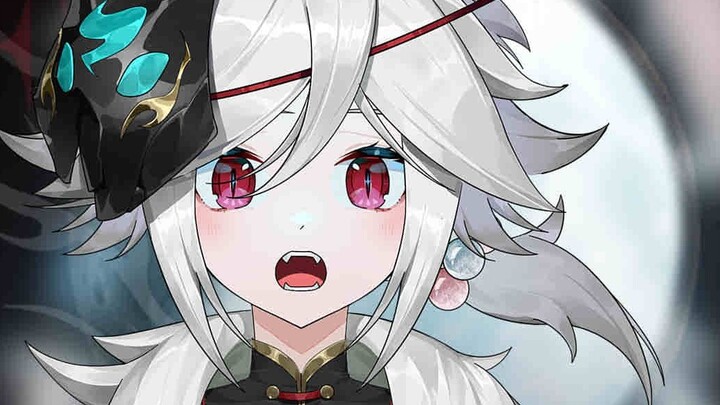 [Free live2d model] The extremely "smart" white wolf, ┗|｀O′|┛ Aw~~