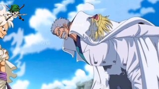 Reaksi garp ketika ketemu cucu nya Luffy mode dewa nika!!😱