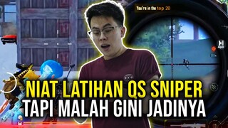 NIAT LATIHAN QUICK SCOPE SNIPER ?! EHH TAPI KOK JADINYA MALAH BEGINI !! - PUBG MOBILE INDONESIA