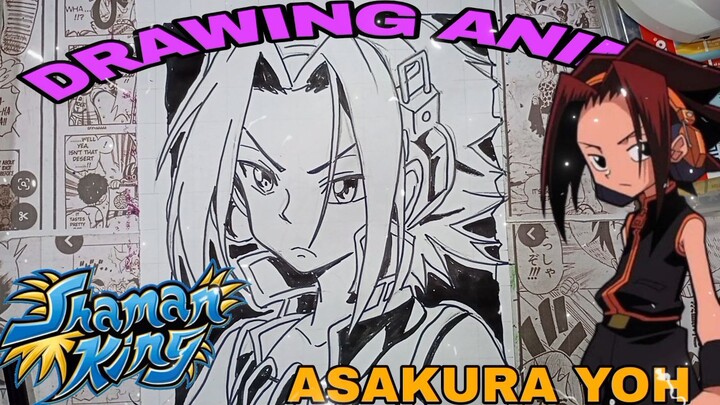Drawing anime shaman king, ASAKURA yoh