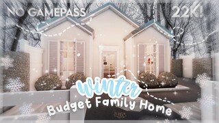 No Gamepass Budget Winter Family Roleplay House I 22k I Speedbuild and Tour - iTapixca Builds