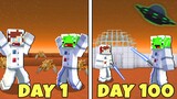 Maizen & Mikey Survives 100 DAYS Lost in MARS! (Minecraft JJ)