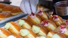Korea Street Food " Donat Bomboloni varian baru Dengan isi cream lebih melimpah..!! "