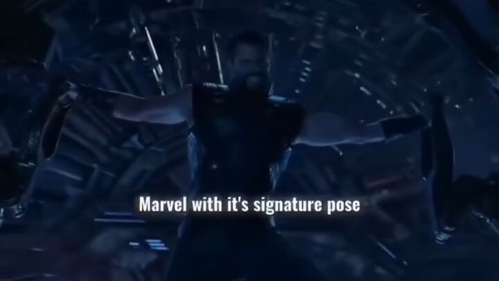 Marvel with it's signature pose