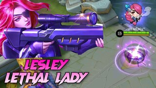 Lesley Lethal Lady Gameplay | Starlight Skin Lesley | Mobile Legends: Bang Bang