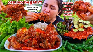 NIKMAT PARAH⁉️ TETELAN TULANG ASAM PEDAS SAMBAL MANGGA LALAPAN JENGKOL MENTAH LEUNCA KACANG PANJANG