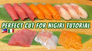 Come un taglio perfetto per nigiri salmone, tonno e branzino? 🇵🇭🇮🇹🇺🇸 subtitles