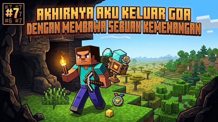 AKHIRNYA SETELAH SEKIAN LAMA AKU KEMBALI LAGI KE PERMUKAAN BUMI INI-MINECRAFT STORYTELLING #7