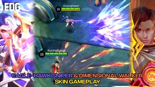 LESLEY EAGLE HAWK SNIPER & GUSION DIMENSION WALKER SKIN GAMEPLAY | UPCOMING SKIN MLBB 2022