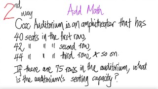 Add math: 3rd/3ways Core Auditorium is an amphitheater that has ..