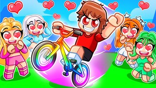 I Spent $100,000 To Rizz Girls In Roblox Bike Obby…