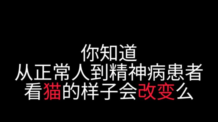 9今日分享，你知道从正常人到精神病患者 看猫是不一样的么