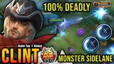 Monster Sidelane Clint with 2x Berserker's Fury 100% Deadly!! - Build Top 1 Global Clint ~ MLBB