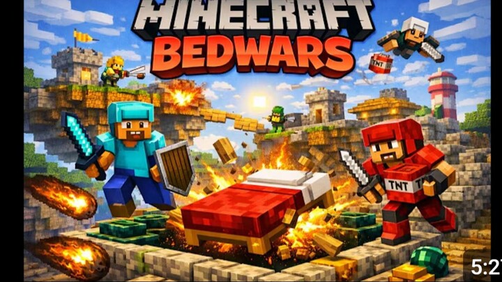Playing bed wars on the hive Minecraft