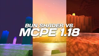 INI SHADER MCPE 1.18 YANG BAGIAN THE END NYA EPIC!Ada Reflectionnya juga disana😱Bun Shader V6