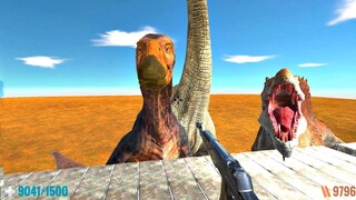 Vicious Dinosaurs Attack Military Base. Animal Revolt Battle Simulator