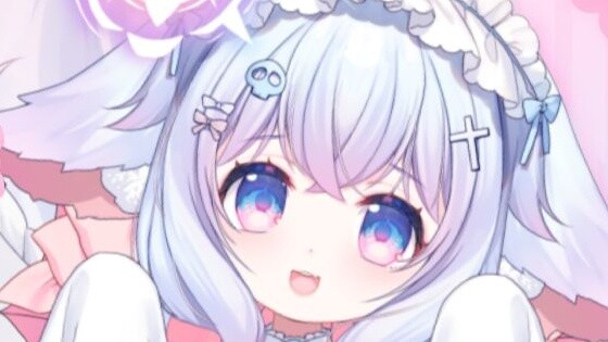 [Tampilan model Live2d] Kucing hantu cyber yang tampak sangat cerdas datang ke arah Anda!