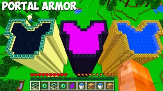 Which TALLEST ARMOR PORTAL IS BETTER in Minecraft ? NETHER PORTAL ARMOR VS END VS HEAVEN PORTAL