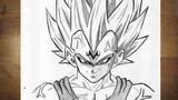 How To Draw Vegeta | Step By Step | Dragonball