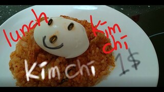 kimchi fried rice : korean food : món ăn hàn quốc :#5