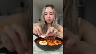 Long Noodle Tteokbokki (rice cakes) #mukbang #food #korean