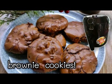 [Brownie cookies] บราวนี่คุกกี้หน้าฟิล์ม หนึบ อร่อย ทำง่ายจากหม้อทอดไร้น้ำมัน