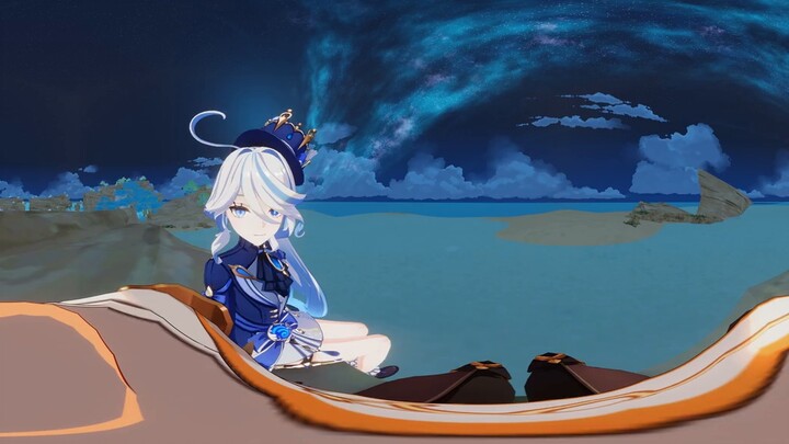 [Genshin Impact MMD | Panorama 360°] Come and watch the fireworks with Fu Fu!🥳