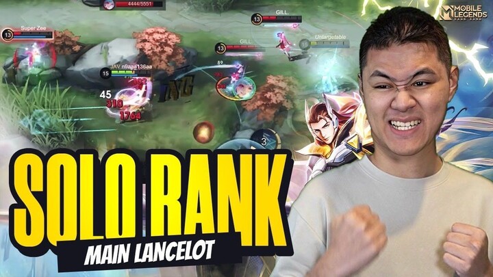 CARA SOLO RANK PAKE LANCELOT OUTPLAY + GENDONG SENDIRIAN - Mobile Legends