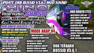 UPDATE OBB BUSSID V3.6.1 SOUND HINO RK8 JET SUOSS KREKET | MODE AKAP V4 | BUS SIMULATOR INDONESIA