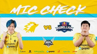 ONIC VS REDBULL REBELLION  - THE ULTIMATE MIC CHECK MPL ID SEASON 9 WEEK 6