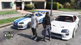 DUEL MAUT SKYLINE GTR R34 VS TOYOTA SUPRA !! GTA V ROLEPLAY