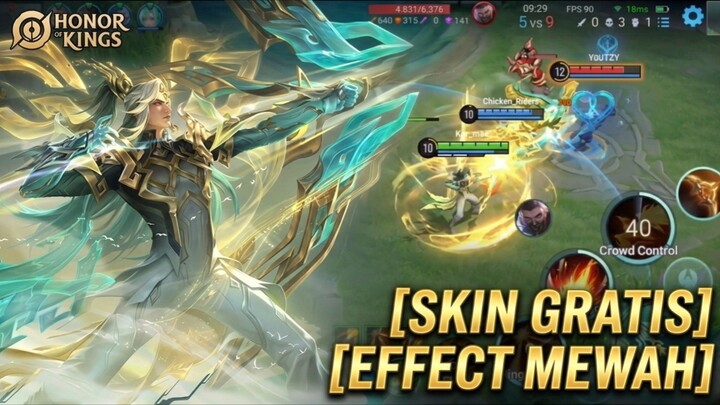 Skin gratisan effect ngk gratisan - HOK gameplay