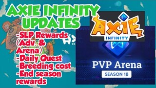 Season 18 Axie infinity updates or changes August 9, 2021