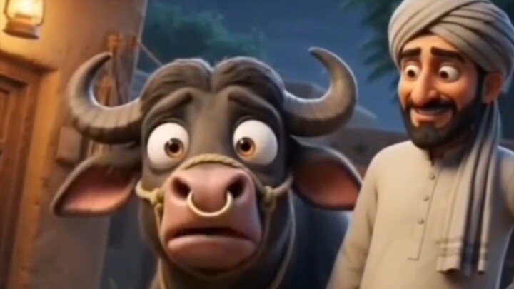 Ai cartoon Cockroach 🪳 with Cow 🐄