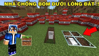 Mình Đã Thử Thách Làm | Căn Hầm Trú Ẩn Chống Lại 100 Quả TNT | TRONG MINECRAFT PE..!!