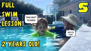 SWIM LESSON FOR 2 YEAR OLD | Full Lesson breakdown | Learn to teach a child to swim