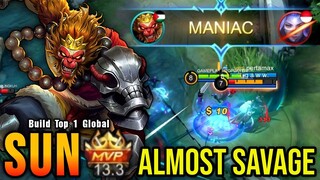 Almost SAVAGE!! Sun 100% No Mercy - Build Top 1 Global Sun ~ MLBB