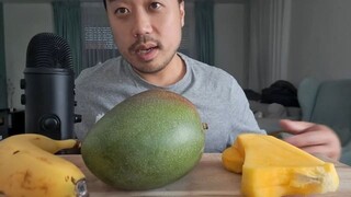 ASMR Eating Sounds - ASMR Mango & Banana🥭🍌