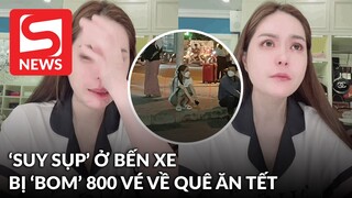 Lan truyền hình ảnh nữ đại gia "suy sụp" vì bị "bom" 800 vé về quê ăn Tết!