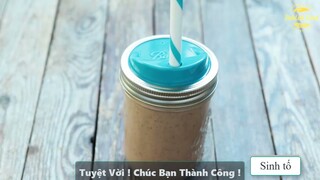 Cách làm món ăn ngon mỗi ngày | Sinh Tố Dâu Tây -Chuối Xanh |Strawberry Smoothie-Green Banana