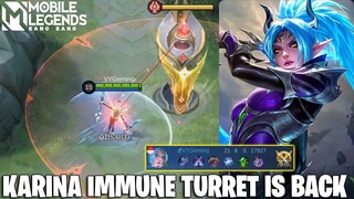 KARINA REVAMP BISA IMMUNE TURRET + IMMUNE SEMUA BASIC ATTK - NEW META IS COMING! MOBILE LEGENDS