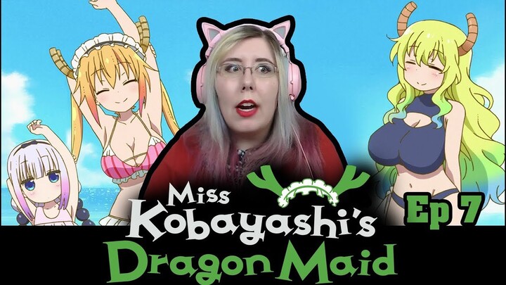BEACH DAY - Miss Kobayashi's Dragon Maid S1 E7 REACTION - Zamber Reacts