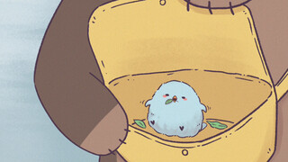 ลูกนกตัวนี้กินและดื่มโดยเปล่าประโยชน์ และจะส่งมันกลับไปเมื่อฤดูใบไม้ผลิมาถึง!