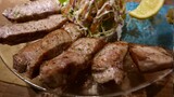 thưởng thức thịt heo và tôm sú ẩm thực Nhật Bản