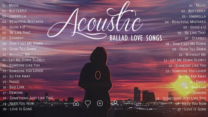 Top Hits English Acoustic Cover Love Songs 2021 Playlist - Best Of Ballad Songs Cover Of All Time