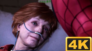 Aunt May asked Spider-Man to take off the mask before she died "Spider-Man" 4K60 frame